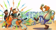 The Rockabilly Goats Gruff written and illustrated by Jeff Crosby for Holiday House