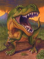 Tyranosaurus Rex birthday card for Peaceable Kingdom by Jeff Crosby
